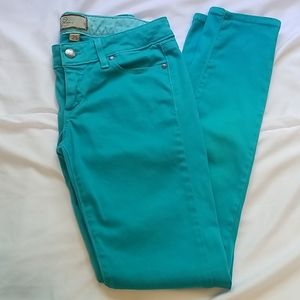 PAIGE Women's Peg Skinny Ankle Jeans in Teal